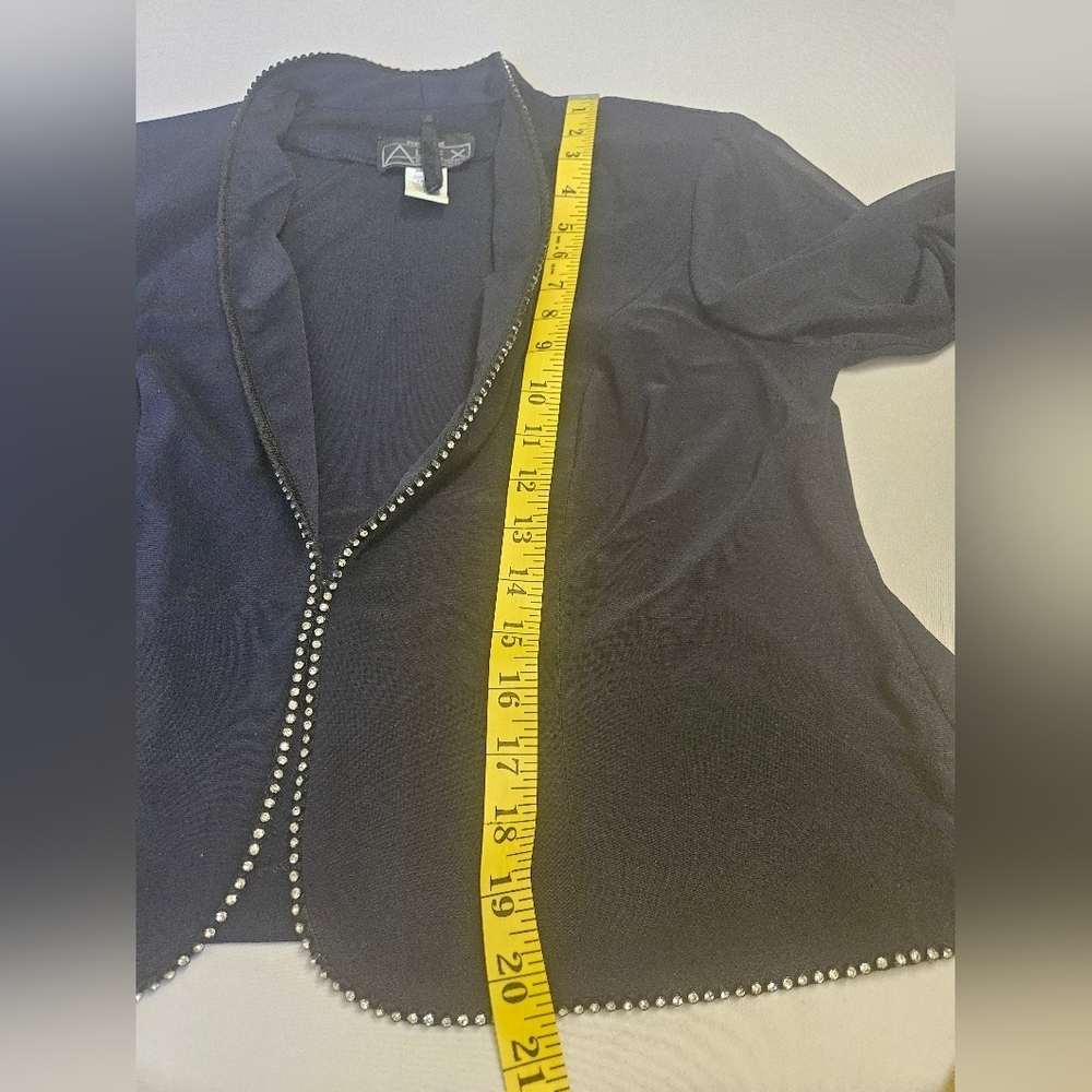 Alex Evenings -Women's 10P CroppedCardigan 1PC Shoulder Pad. - Picture 7 of 7